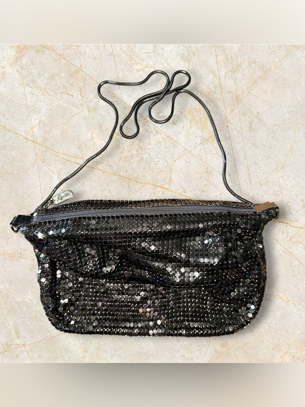 Lyrella Brass Inspired Sequin Crossbody Bag - Elegant Evening Clutch